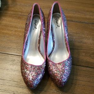 Qupid Sparkle Heels